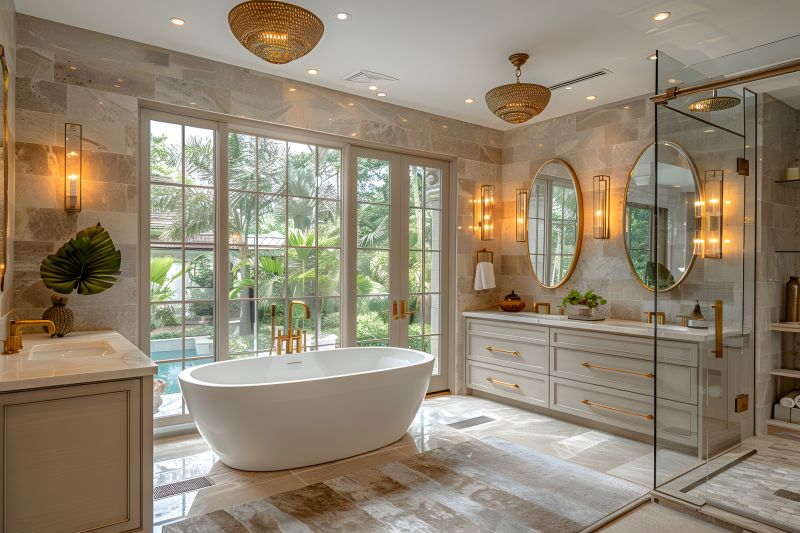 Freestanding Bathtub in Contemporary Space